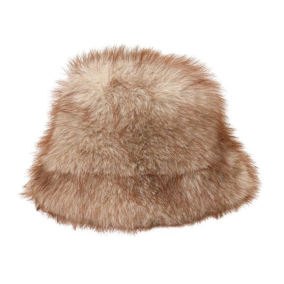 Tigerstars Brown Fuzzy Faux Fur Bucket Hat - Picture 2 of 2